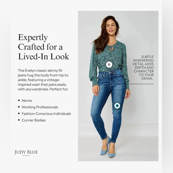 Judy Blue High Waist Tummy Control Skinny Jeans Sz 3/26 Item# 3G - Picture 4 of 9